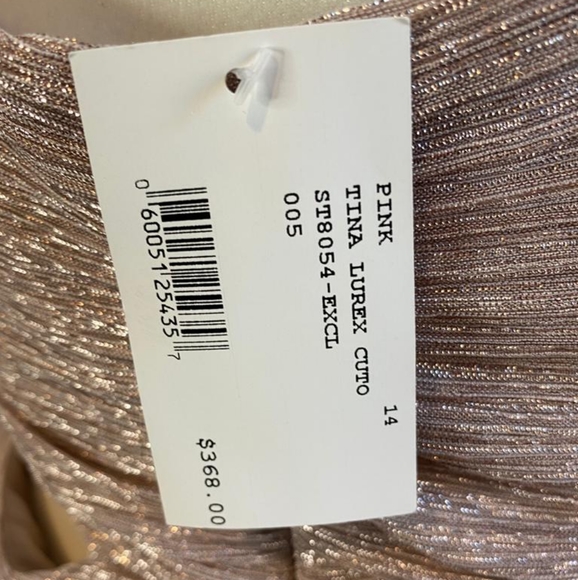 INTERMIX PINK TINA LUREX CUTO DRESS - Picture 11 of 17